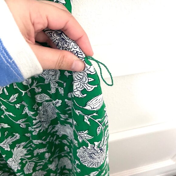 NWOT J. Crew Green Floral Midi Short Sleeve Dress BY517 Size 8 Cottagecore - Picture 3 of 7